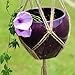 Mkono Macrame Plant Hangers Indoor Outdoor Hanging Planter Basket Jute Rope 4 Legs 34 Inch