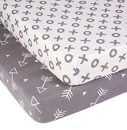 BORITAR Baby Arrow Set(Baby Blanket+Baby Changing Pad Covers+Baby Crib Sheets+Car Seat Cover Canopy+Minky Nursing Pillow Covers) 5Pack