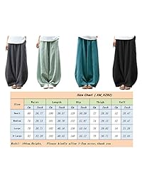 Pantalones tipo capri para dama, de lino y algodón, con cintura elástica, plisados, con bolsillos