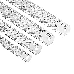 ZZTX Metal Straight Edge Ruler Set - Stainless