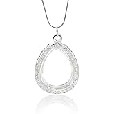 SUPERFINDINGS Silver Locket Pendant Aolly Living Memory Floating Locket Teardrop Clear Acrylic Cabochons Photo Charm with Jump Ring for Wedding Bridal Bouquet Keychain Jewelry Making