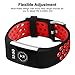 iGK Silicone Replacement Bands Compatible for Fitbit Charge 2, Adjustable Breathable Sport Strap Smartwatch Fitness Wristband with Air Holes Red Large