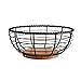Gourmet Basics by Mikasa 5176766 Rope Centerpiece Fruit Storage Basket, 11-Inch, Antique Black