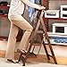 3-step Wood Folding Ladder Stool Walnut Finish 48