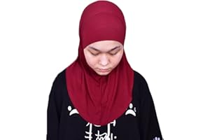 MULANLEGEND Silk Story Handmade Nur Girls Kids 1 piece Amira Practical Hijab Headscarf Instant Scarf Cotton Jersey Comfort Headwear