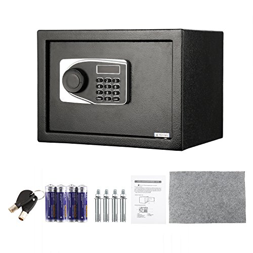 Homevol Home Security Digital Electronic Safe Box Case with LED Screen & Keys,0.5 Cubic Feet,Money Jewelry Valuables Storage Box