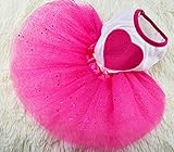 Idepet TM Spring Summer Pet Dog Cat Puppy Tutu Princess Dress Heart Printed Lace Skirt Clothes Pet Apparel (S)