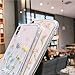 KESTAR Flower Case for iPhone 8 Plus/iPhone 7 Plus, Soft Clear Flexible TPU Rubber Real Dried Flowers Case Glitter Floral Cover for iPhone 7 Plus/8 Plus (Pink Flower Frame)