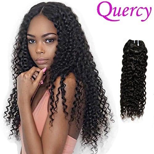Quercy Hair Premium Quality 20'' Brazilian Virgin Remy Curly Water Wave Coiled Sew In Unprocessed Hair Extension