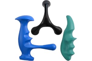 Abnaok Manual Trigger Point Massage Tool and Thumb Saver for Full Body Deep Tissue Massage, with 3-Legged Massage Knobs, Stress Relief