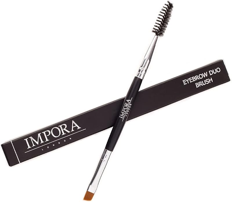 STUDIO 5 Duo Eyebrow Brush & Spoolie Impora London Flat Angled Brush