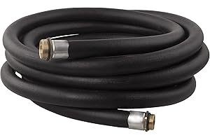 CAQEG Fuel Transfer Hose, 1 Inlet 1 Inch Outlet Fuel Hose x 20' (6 M) Fuel Hose 20 ft Fuel Pump Hose 1 Inch for Dispensing Diesel Fuel Gasoline Grease Kerosene Petroleum Oils