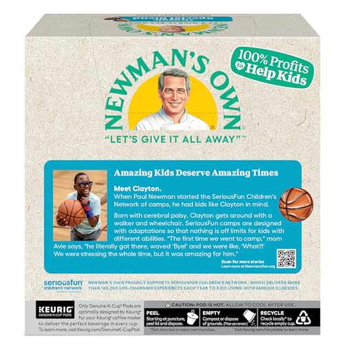 NEWMAN’S OWN ORGANICS NEWMAN’S SPECIAL BLEND, KEURIG SINGLE-SERVE K-CUP PODS, MEDIUM ROAST COFFEE, 32 COUNT