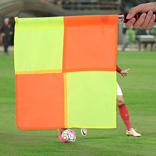 Referee Flags, 2PCS Referee Linesman Flag with Storage Bag for Sports Match Soccer Football Hockey Training Yellow - Thumbnail 3