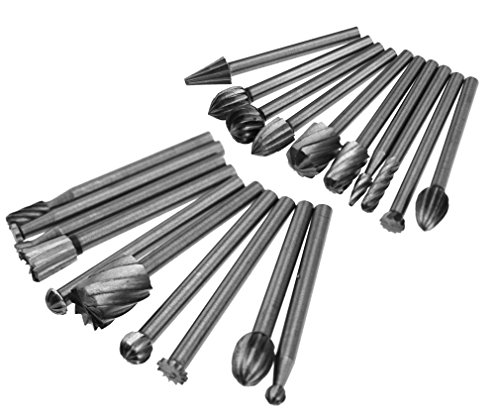 20Pcs 3mm Durable HSS Speed Steel Routing Router Bits Wood Root Carving Kits