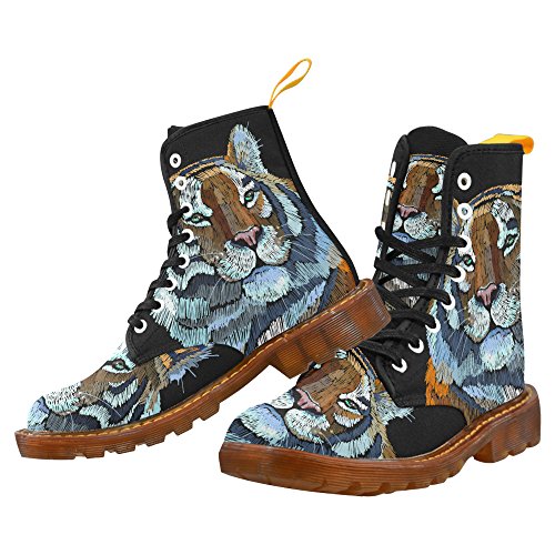 D-Story Shoes Tiger Lace Up Martin Boots For Women