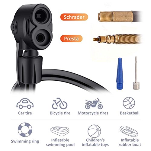 image for CFLL Bike Pump Mini Bike Floor Pump Foot Activated Bicycle Air Pump an