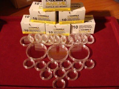 Schulz 10 NEW COIN CAPSULES SIZE 25mm FOR 10 NEW PENCE