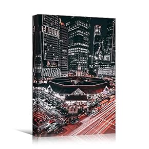 signwin Canvas Wall Art City Lightscape Cityscape Colorful...