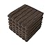 Classic Turkish Towels Combed Cotton Luxury Wash Cloths 13x13 Chocolate Color, Rib Style (Set of 6) Made in Turkey