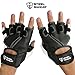 Steel Sweat Workout Gloves - Best for Weightlifting Gym Fitness Training and Crossfit – Made for Men and Women who Love Lifting Weights and Exercise - Leather SCARR Black XL