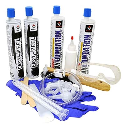 RadonSeal Easy-Peel DIY Concrete Foundation Crack Repair Kit (10 ft) - Easy to Remove Surface Sealer Makes Clean-Up a Breeze