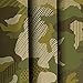 Dream Factory Geo Camo 3-Piece Camouflage Kids Bedroom Curtain Panel Set, Green, 63-Inch