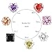 XZP Mixed Shapes Stainless Steel Stud Earrings Heart Square Round Fashion Zirconia Jewelry 7 Pairs In Set For Women Gift 5mm