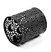 EasyPAG 2 Pcs Cylinder Shape Pen Holder Metal Jumbo Pencil Cup Organizer/Brush Holder, Black