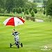 Procella Umbrella Golf Umbrella Tested by Skydivers Windproof Auto Open Rain and Wind Resistant, Large, Red/White