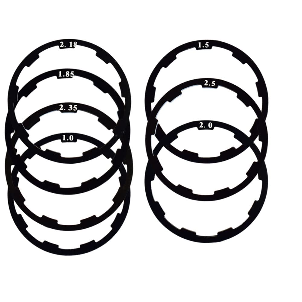 Lotatheta Bicycle Flywheel Washer Spacer Cassette Headset Gasket Hub Bottom Bracket Bike Cycling Flywheel Axle for MTB Road Bike 1mm 1.5mm 1.85mm 2mm 2.18mm 2.35mm 2.5mm (7 pcs)