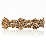 Bride Gold Champagne Crystal Rhinestone Diamond Headband Adjustable Non-slip Comfortable for Wedding