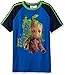 Marvel Boys' Little Guardians of Galaxy Glow in The Dark Groot T-Shirt, Blue, 7