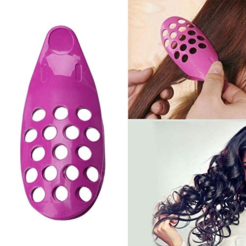 Potelin Premium Quality Hair Fringe Clip Bang Front Curler Roller Holder Hairpin Home DIY Styling Tool - Rose Red