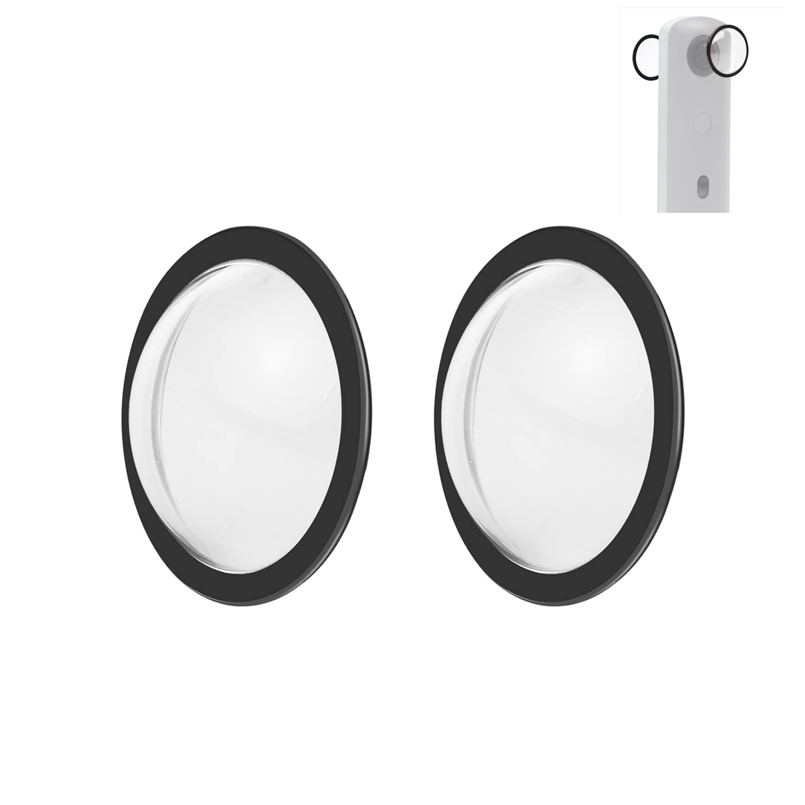 Photo 1 of PULUZ Dual Lens Guard for Ricoh Theta SC2 / S/V PC Spherical Protective Cover Case for Ricoh Theta SC2 Camera Accessories(Transparent Lens Cap)