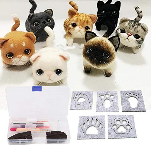 Pokerty Felting Needles, DIY Non-Woven Fabric Foot Shape Needle Felting Template Mold Handcraft Making Tool Accessories Needle Felting Supplies