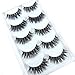 Mokde Mondge 5 Pairs/Box Handmade Mink Fur Pretty Eyelash 3D Strip Lashes Thick Fake Faux Eyelashes (mink lashe)