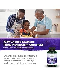 Swanson Triple Magnesium Complex 400 mg 300 Caps, ITEM-RE-002209:UK-LABEL, 1