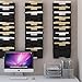 Fasthomegoods Magazine Holder Rack Black Steel Material Wall Mount 10 Sectional Vertical File Organizer Modular Multiuse Display Also Good for Literature File and Magazine