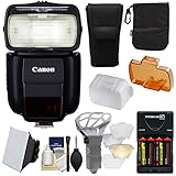 Canon Speedlite 430EX III-RT Flash with Softbox + Bounce Diffuser + Batteries & Charger + Accessory Kit for Rebel T6, T6i, T7i, T6s, EOS 77D, 80D, 7D, 6D, 5D Mark II III IV