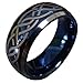 Fashion Month Mens Womens 8mm Blue Tungsten Carbide Wedding Ring Laser Celtic Knot Engagement Promise Band Comfort Fit