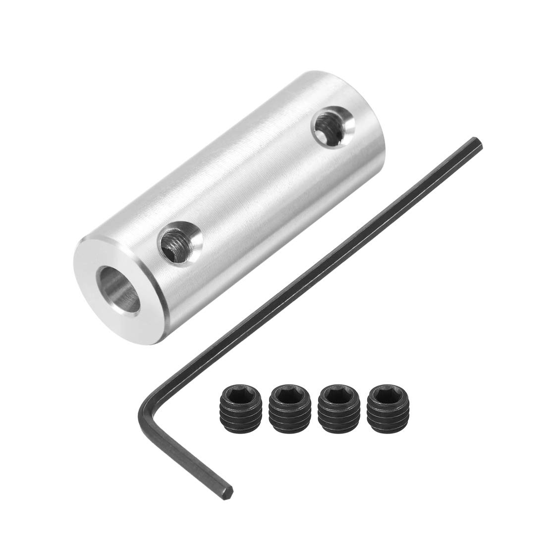 sourcing map 3mm to 4mm Bore Rigid Coupling Set Screw L26XD10 Aluminum Alloy,Shaft Coupler Connector,Motor Accessories