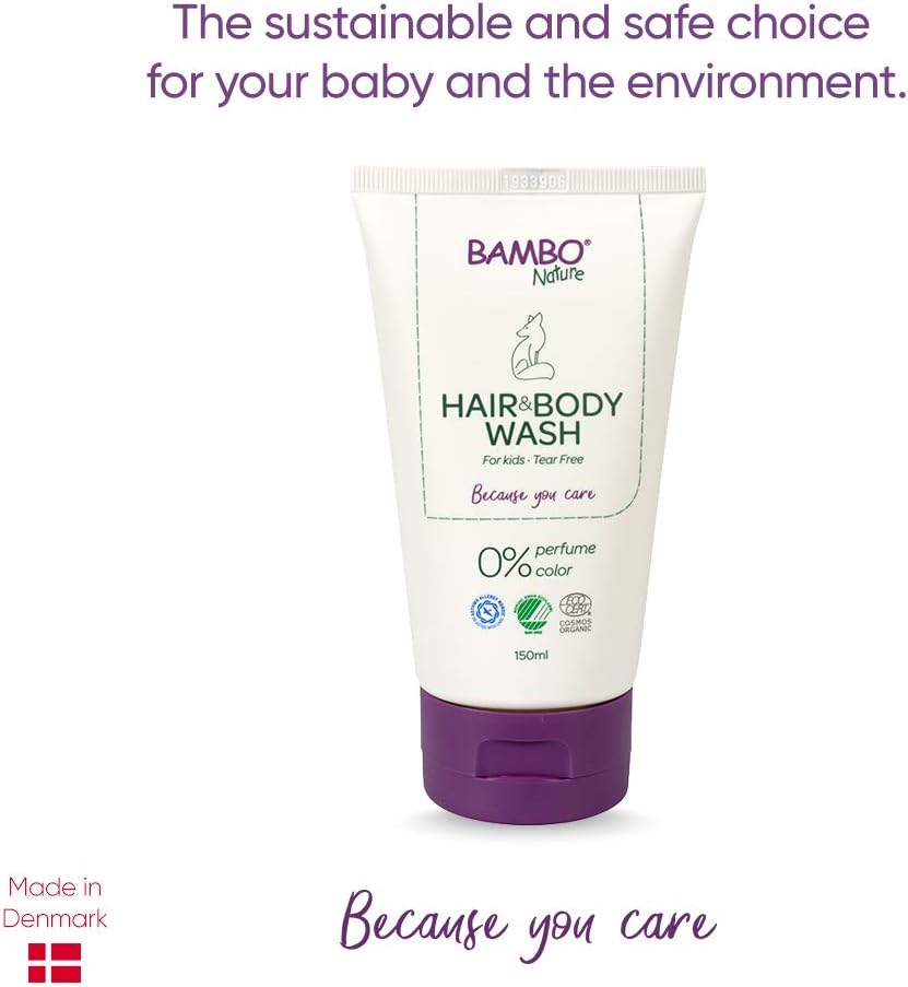 Bambo Nature Kids Shampoo and Body Wash, 150ml,Bath Wash for Sensitive Skin Tear-Free Shampoo - Image 3