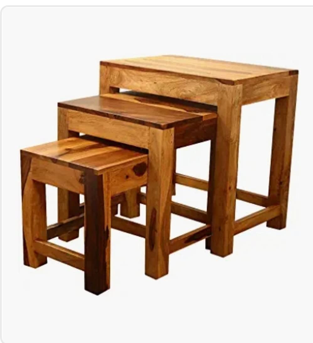 Wood Nesting Table Amazon.in Home & Kitchen