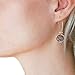 Humble Chic Simulated Druzy Threaders - Upside-Down Long Hoop Dangle Drop Earrings for Women, Simulated Hematite, Grey, Metallic, Silver-Tone, Gold-Tone