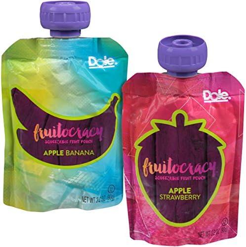 Dole Fruitocracy Apple Banana/Apple Strawberry Squeezable Fruit, 3.2 oz, 12 count