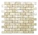 Durango Cream 2 X 4 Tumbled Travertine Brick Mosaic Tile - 6 X 6 Sample