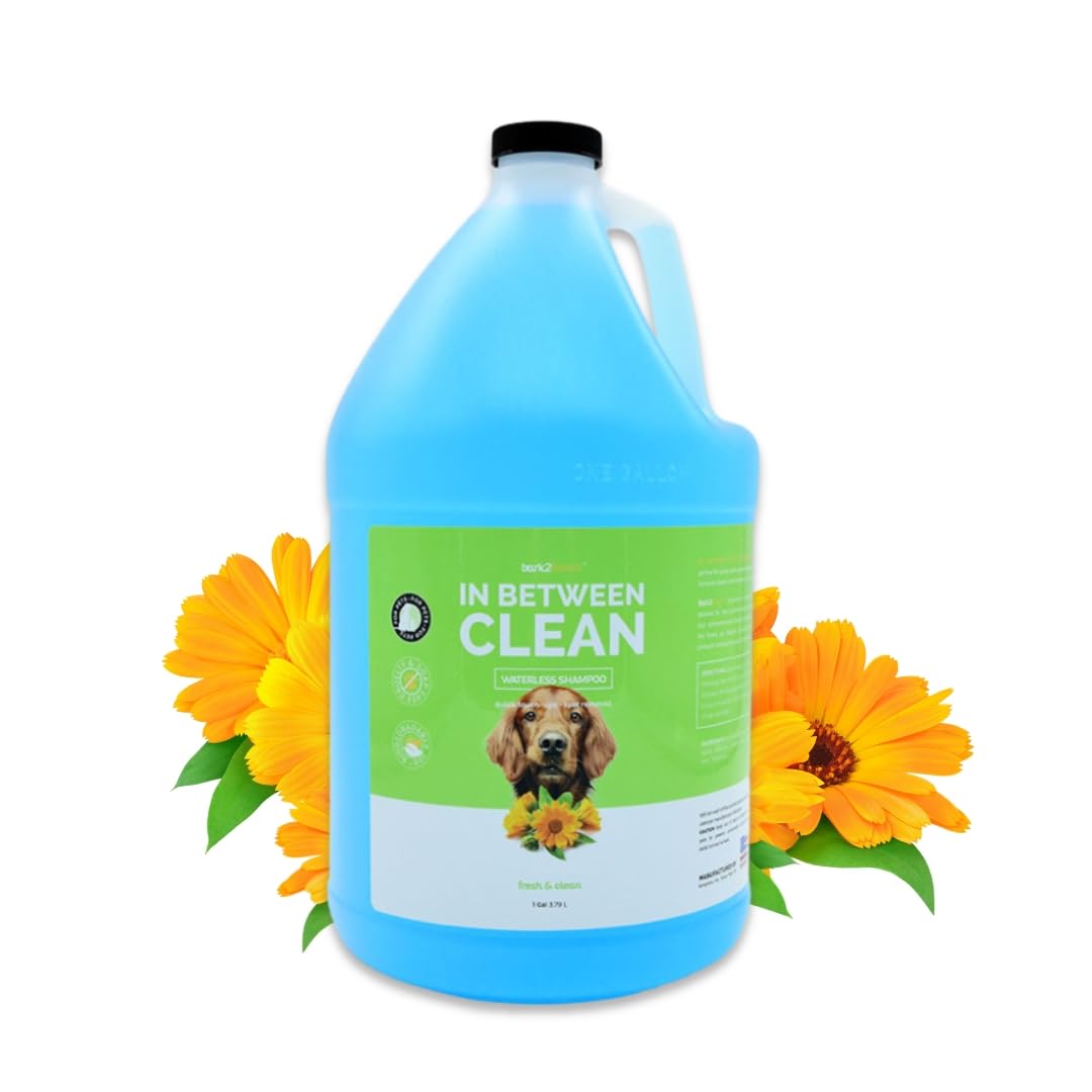 Bark2Basics In Between Clean Waterless Dog Shampoo, 1 Gallon, 3.79 Litre - Natural Ingredients, Unique Formula Cleans and Freshens, Great for Spot Removal, No Water Required