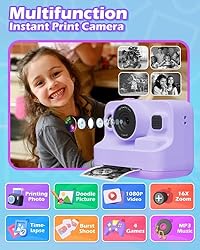 Anchioo Instant Camera Toys for Age 3-12 Girls Boys