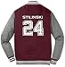 Adult Teen Wolf Beacon Hills Stilinski 2-Sided Sweatshirt Jacket (Medium, Maroon)